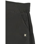 Hurley  Leggings Women's Size Medium Black Pocketed Track Pants Elastic Ankle Photo 4