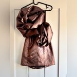 ZARA  Bloggers Fave Metallic Voluminous Flower Strapless Mini Dress Size Small Photo 9