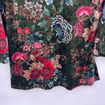 Calessa‎ Forest Fairy Velvet Boho Hippie Shirt Womens Medium Green Floral Print Photo 8