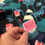 Kate Spade Shirt Dress Womens XS Black Polyester Whimsical Viney Floral Belt Photo 12