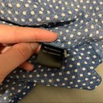 Modcloth  Blue White Polka Dot Blouse NWOT Size M Photo 4