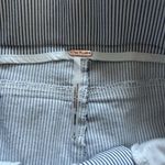 Free People  Pants Womens Small S Blue White Striped Button Stretch Waist Photo 5