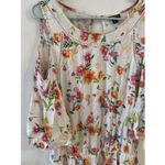 Torrid  Romper White Floral Print Cold Shoulder‎ 00 (10 M/L) Photo 1