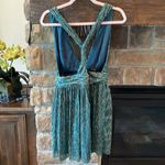 Lulu’s Metallic Deep Plunge Mini Dress Size M Photo 4