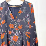 Madewell 100% Silk Size 6 Ruffle Waist Dress Windblown Poppies Floral Photo 3