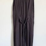 Brunello Cucinelli  Cashmere Silk Midi Wrap Dress Size Medium Brown Sleeveless Photo 0