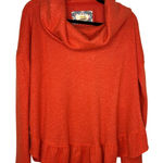 Maeve Anthropologie Orange Ruffle Cowl Neck Hacci Sweater Medium Top Tunic Photo 0