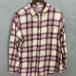Wrangler Plaid Shirt Womens XL Pink Beige Button Up Cotton Western Cottagecore Photo 0