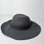 Michael Stars  100% Wool Grey Wide Brim Fedora Hat Women's One Size Photo 1