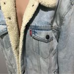 Levi's Levi’s Ex Boyfriend Denim Trucker Jean Jacket Large Sherpa Photo 4