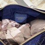 Victoria's Secret Vintage Victoria’s Secret Quilted Navy Blue Shoulder Bag w/ Heart Charm Y2K Photo 4