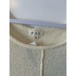 POL Clothing Womens Floral The Daisy Drifter Pullover Sweater cream blue S Boho Photo 7