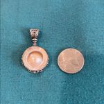 Artisan Sterling Silver 925 Mother of Pearl Blister Pearl Pendant Necklace Photo 14