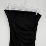 Fairweather 90s Vintage Black Strapless Glitter Ruffle Mini Dress Party Medium Photo 2