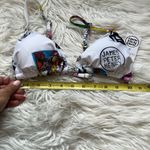 Swiminista x JPH Sexy Bikini Top Art Toss Print White Size M Photo 10