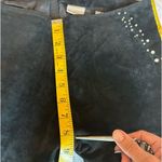 wilson's leather Maxima black suede flare pants with rhinestones swirl. Sz 6 Photo 6