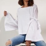 Free People White Bell Sleeve Blouse Photo 0