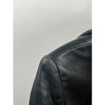Siena Studio Vintage Genuine Leather Button Front Jacket Size 6 Black Photo 7