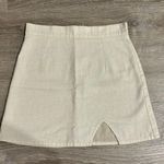 the avenue linen mini skirt in oatmeal Size 2 Photo 0
