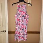 Pink Lily  Floral High square Halter Neck Dress Purple Medium‎ Photo 1
