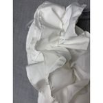 Vintage Handmade Prairie Bridal Dress Ruffle Neck Satin Lace Bows Costume M/L White Size 6 Photo 5