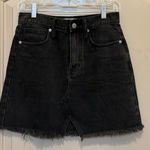 Madewell  Black Wash Denim Mini-Skirt EUC Photo 0