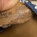 Coach  women’s blue floral denim wedge sandals size 7.5 Photo 9