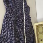 J.Crew Blue Metallic Silver Purple Jacquard Sleeveless Mini Cocktail Dress 12 Photo 5