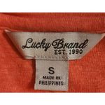 Lucky Brand ‎ Women Size S Sandwash Notch Long Sleeve Top Orange Photo 2