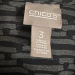 Chico's Spring Waves Textured Asymmetrical Hem Tunic Black Gray Size 3 Photo 5