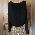 Forever 21 Sequin Sparkle “BAM” Comic Style Pop Cropped Long Sleeve Crew Neck Photo 3