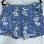 Gap Blue Floral City Fit Shorts Size 4‎ Photo 0