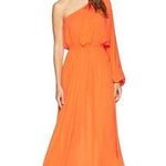 Mara Hoffman Vibrant Orange Vera One Shoulder Maxi Dress Bright Resort Size M Photo 0