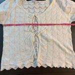 Celebrity Pink  Crochet Tie Front Top Boho Y2K‎ Festival Angelcore Knit XL Bell Photo 5