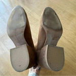 Lucky Brand Ravynn Brown Faux Suede and Leather Block Heel Booties, Tan, 10 Photo 8