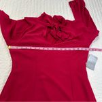 Maggy London Women's Tie Neck Bubble Crepe Fit and Flare Long Sleeves Dress Photo 5