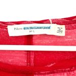 Pilcro and the Letterpress  Size Large Long Sleeve T-Shirt Red and Pink Striped Photo 2