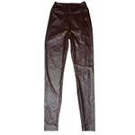 Aerie Offline By  Real Luxe Faux Leather Hi Rise Leggings Size Medium Brown Chic Photo 3
