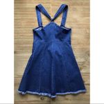 BCBGeneration NWT  Frayed Edge Overall Denim Dress Photo 4
