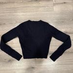 Brandy Melville  Navy Blue V Neck Sweater Photo 1