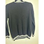 Forever 21  W Academic Crewneck Sweater Size Small Black White Neutral Photo 5