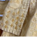 Chico's CHICO’S Yellow Embroidered Button-Up Jacket Size 3 Large 100% Cotton Photo 6