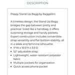 Baggallini  Crossbody Bag Womens Red Stand Up Nylon Travel Organizer Purse Zip Photo 1