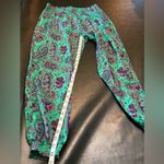 Aerie  Paisley Jogger style Pants in Green and Pink size M Photo 12