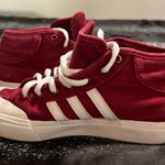Adidas Womens sz5.5  Matchcourt Mid Marc Johnson Red high top sneakers Photo 0