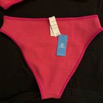 Cupshe NWT Pink Wave U-Ring Bikini Top & High-Rise Bottoms Set Photo 5