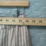 Nic+Zoe Beige Striped Linen Blend Pants Size 8 Pull-On Trousers Lightweight Photo 5