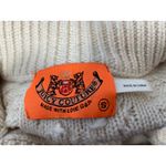Juicy Couture Y2K Cardigan Sweater Small Cream Merino Wool Cable Knit Fishermen Photo 5
