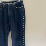U.S. Polo Assn. Y2K DARKWASH U.S. POLO ASSOC.‎ JEANS CO STUDDED DISTRESSED FLARE JEANS Photo 4