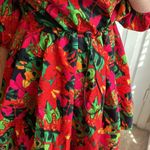 SheIn Tropical Bubble Hem Dress Photo 3
